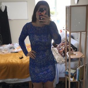 Gold label Blue jeweled dress (homecoming/prom)